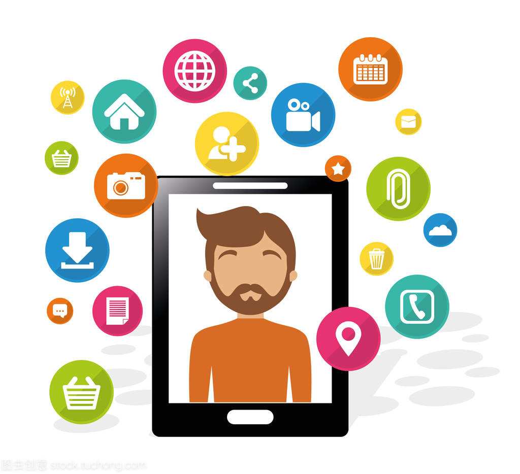 智能手機上的社交媒體應用 連接世界的數字橋梁